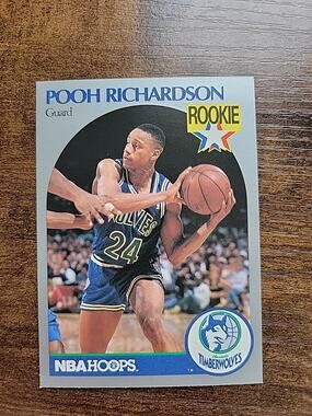 Pooh Richardson 1990-1991 NBA Hoops #190 - Rookie - NBA - Fresh Pull